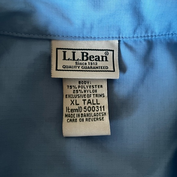 LL Bean Fishing/Outdoor Shirt XL Tall Long Sleeve Button Up Light Blue Hiking - Picture 4 of 8